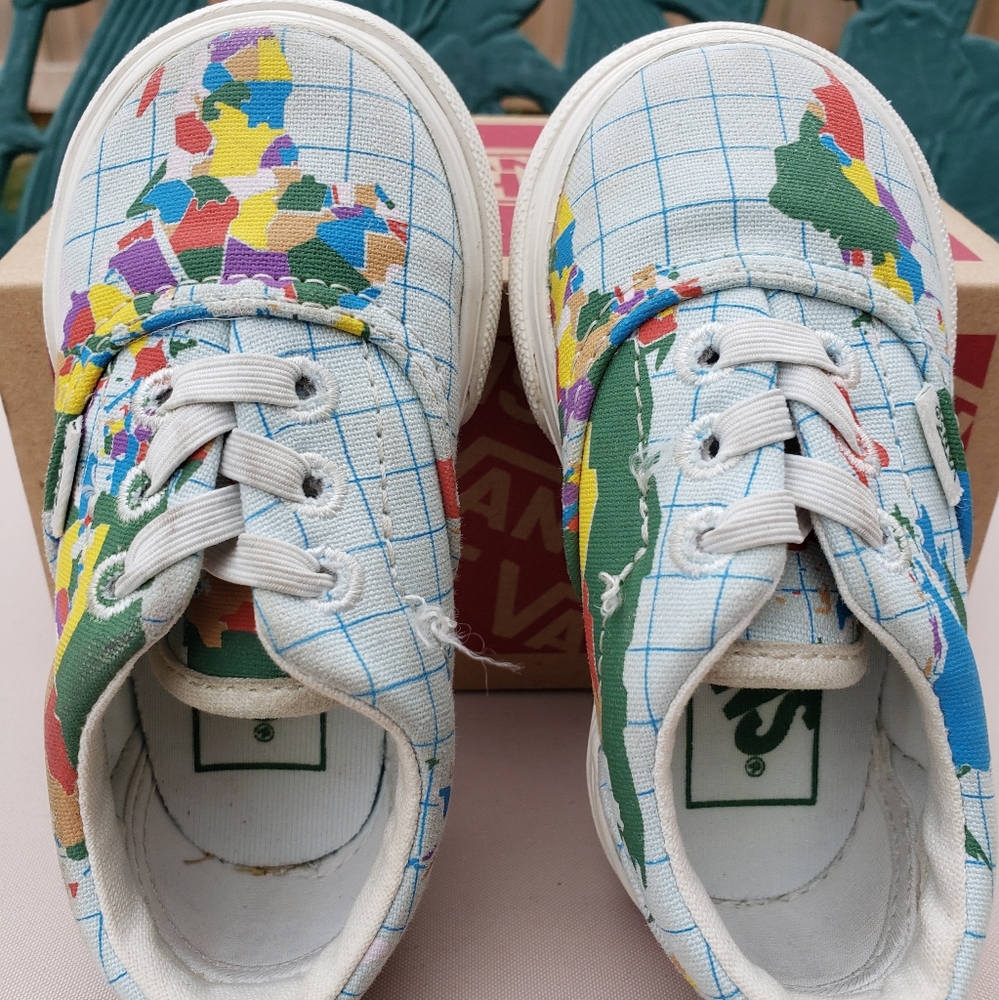 Vans kids multi color size 4 baby same our planet sneaker